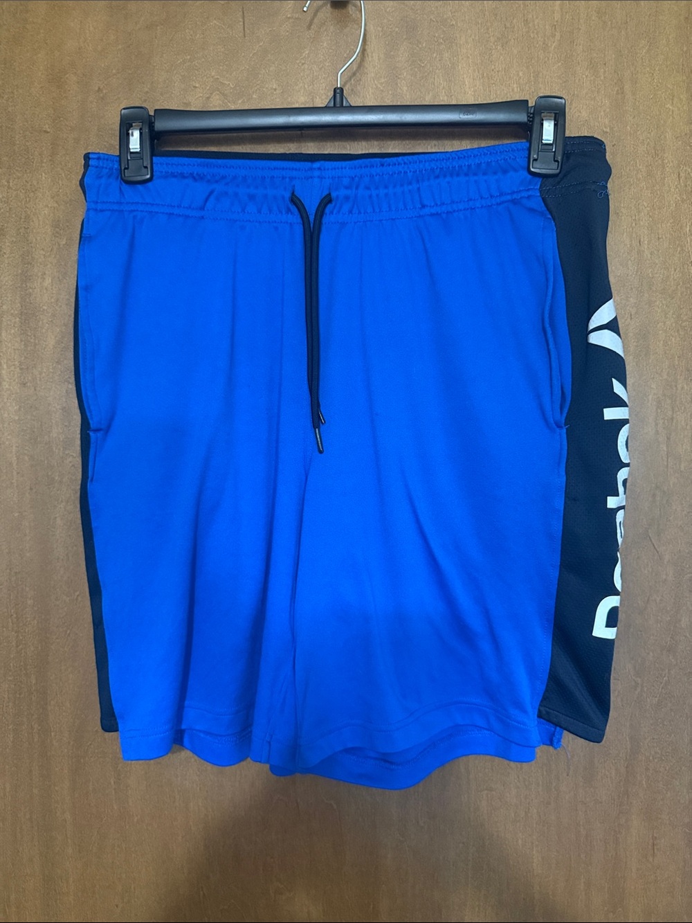 Reebok Royal Blue Athletic Shorts with Black Side Panels